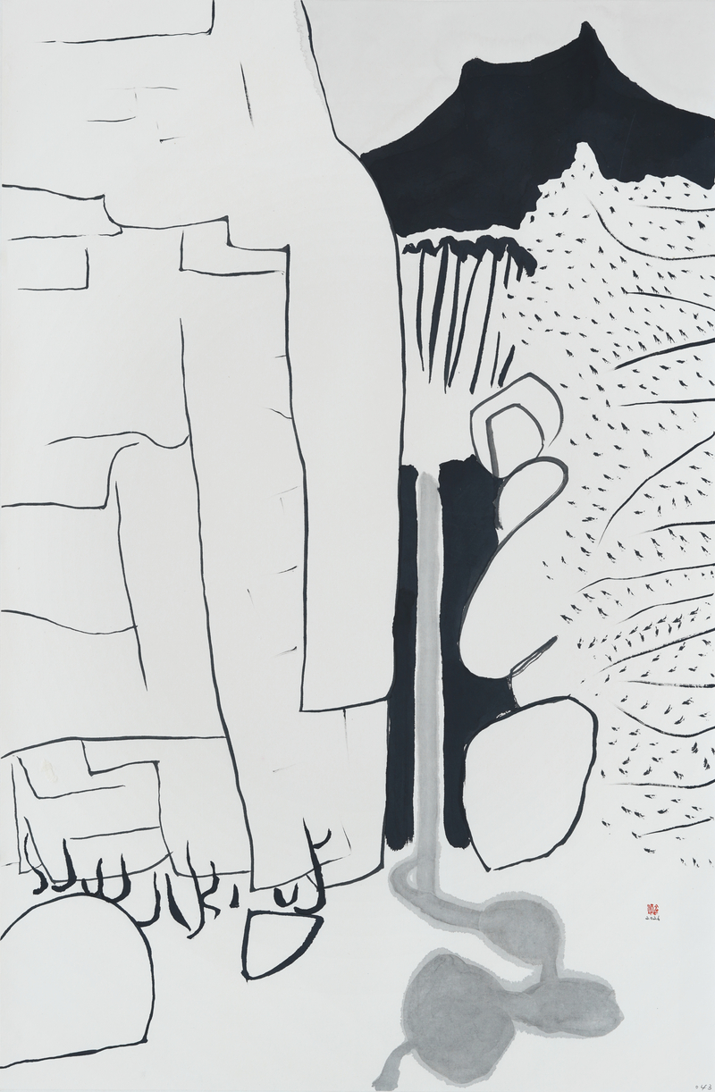 장병언, structure landscape 043, ink_on_paper, painting, 2026